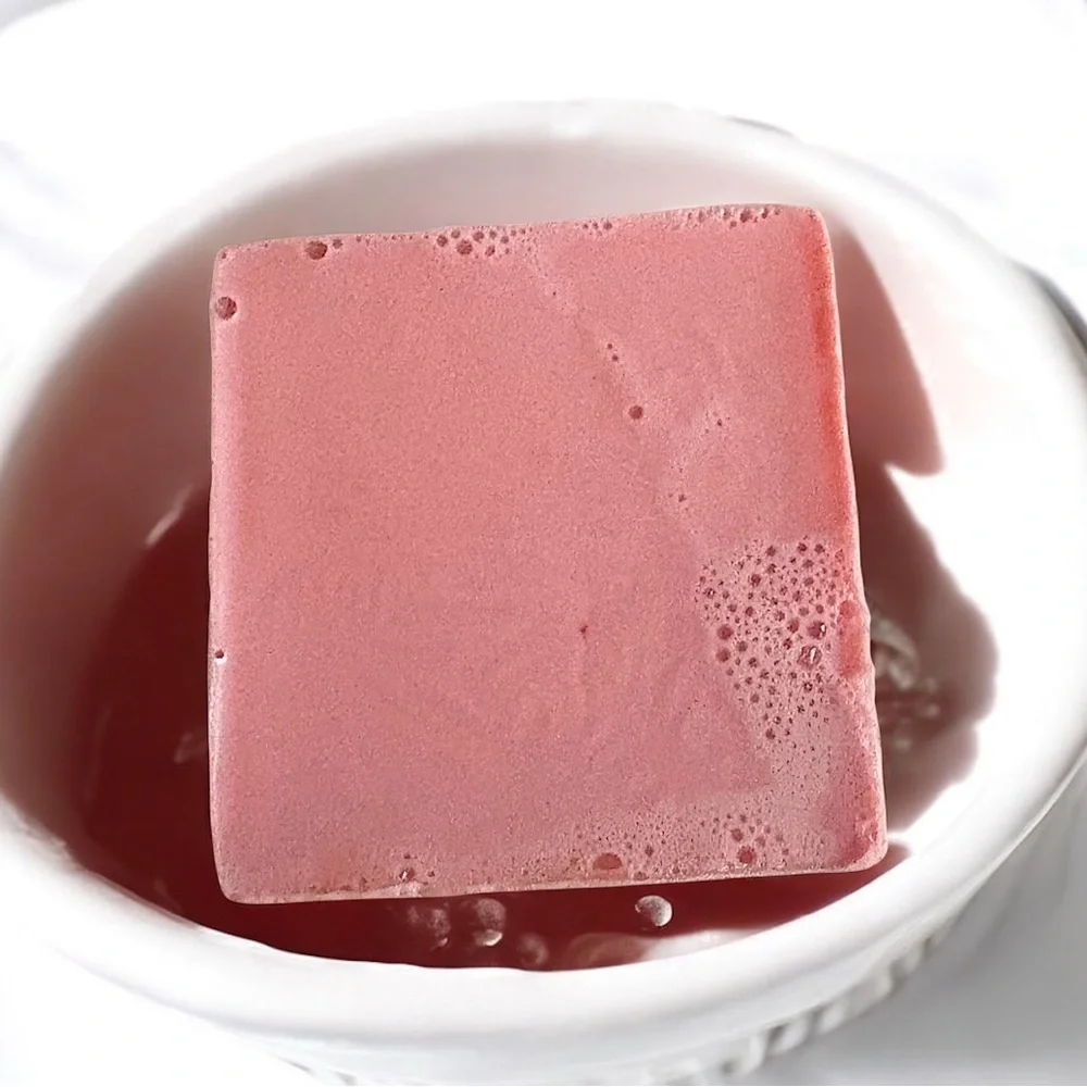 Cherry rose Soap handmade guitar 2.5x2.5in 6oz oatmeal based